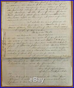 1862 Slave Trader Letter Angola Africa Ship Triangle Trade Slavery