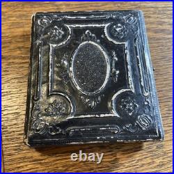 1/6 Plate Daguerreotype Clear Hand Colored Sisters Earrings Broach Gloves
