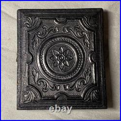 1/6 Plate Tintype Photo 3 African American Workers 1880s Union Case Scratches