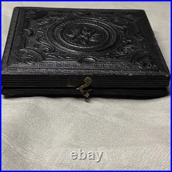 1/6 Plate Tintype Photo 3 African American Workers 1880s Union Case Scratches