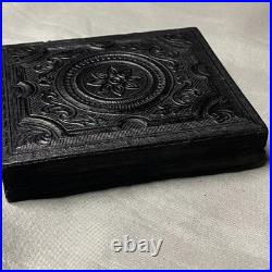 1/6 Plate Tintype Photo 3 African American Workers 1880s Union Case Scratches