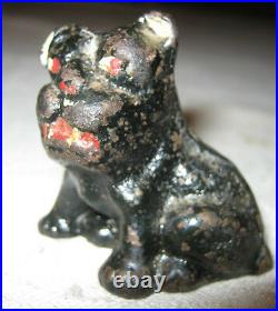 1 Antique Spencer Co USA Cast Iron Dog Paperweight Desk Art Statue Pencil Holder