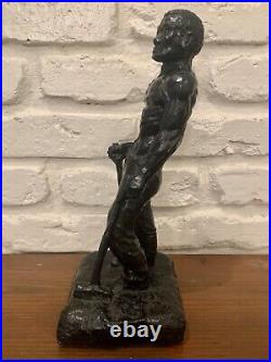 12 John Henry Sculpture Made From Coal Vintage West Virginia Black Americana