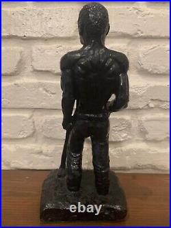 12 John Henry Sculpture Made From Coal Vintage West Virginia Black Americana