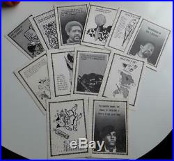 12 Original Douglas Emory c1969 Black Panther Revolutionary Christmas Cards RRR