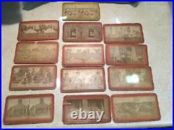 13 RARE 1800's AFRICAN AMERICAN WOMAN & KID SPANISH SLAVE MARKET STEREOVIEW Card