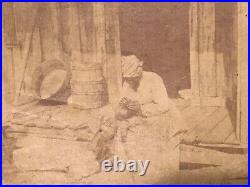 13 RARE 1800's AFRICAN AMERICAN WOMAN & KID SPANISH SLAVE MARKET STEREOVIEW Card