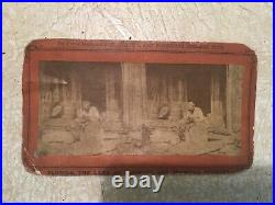 13 RARE 1800's AFRICAN AMERICAN WOMAN & KID SPANISH SLAVE MARKET STEREOVIEW Card