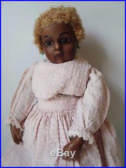 17 Antique Reproduction French Bru Jne BLACK BISQUE Doll by MARIANNE Jumeau
