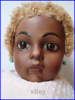 17 Antique Reproduction French Bru Jne BLACK BISQUE Doll by MARIANNE Jumeau