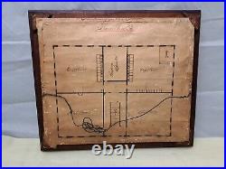 1800-1900 Stone Valley Pa Zion Lutheran Church Shamokin Framed Floorplan LOOK