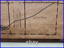 1800-1900 Stone Valley Pa Zion Lutheran Church Shamokin Framed Floorplan LOOK