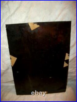 1800s AMERICANA TINTYPE PORTRAIT FOLK ART OIL PAINT ENHANCED PRIMITIVE ANTIQUE