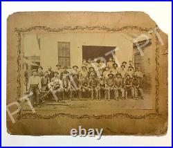 1800s Antique Original Photo African American & White Men Studio Rail Car Image