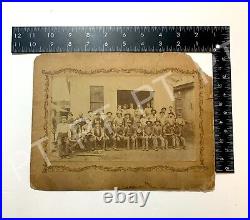 1800s Antique Original Photo African American & White Men Studio Rail Car Image