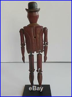 1800s EXTREMELY RARE! EARLY AMERICANA ANTIQUE DANCING JIGGER FOLK ART SCULPTURE