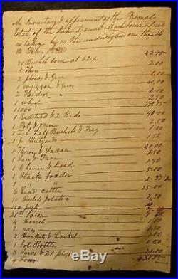 1832 Slave Document GEORGIA-APPRAISEMENT OF ESTATE TWO NEGRO MEN