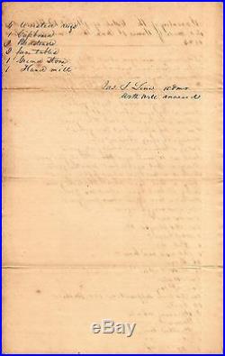 1834 Territory Of Fl, Robert B Oliver, Three Docs Estate Account, Slave Documents