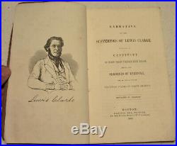 1845 Abolitionist Slave Narrative Book Sufferings Lewis Clarke Black Slavery KY