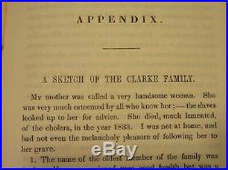 1845 Abolitionist Slave Narrative Book Sufferings Lewis Clarke Black Slavery KY