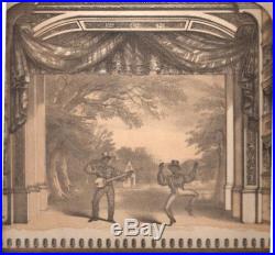 1846 Antique Slavery Banjo LithoBlack AmericanaOld Racist Minstrel Sheet Music
