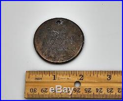 1847 Field Workers Slave Tag from Florida 1.75 Solid Copper