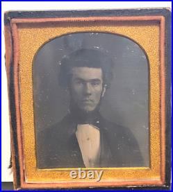 1850's 6th Daguerreotype. Elegant Ethnic Man With Afro Style Hair