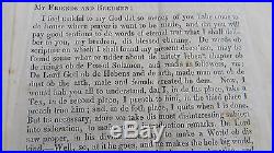 1856 NEGRO SERMON DELIVERED IN ALABAMA by CUDJO. BLACK SLAVE FOLK HUMOR