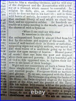 1859 anti-slavery newspaper w long VERY EARLY HISTORY of AFRICAN-AMERICAN MUSIC