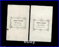 1860s CDV Photos Carson City Nevada Pioneers Riding Boneshaker Bicycles