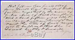 1861 CONFEDERATE STATE OF TEXAS SLAVE BILL OF SALE DOCUMENT FOR 15 YEAR OLD GIRL