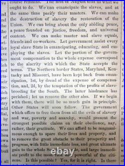 1861 LIBERATOR abolitionist newspaper names SLAVERY asTHE CAUSE of the CIVIL WAR