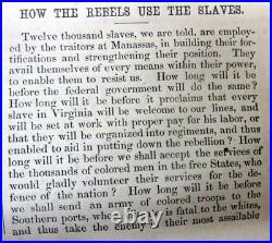 1861 LIBERATOR abolitionist newspaper names SLAVERY asTHE CAUSE of the CIVIL WAR