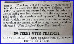 1861 LIBERATOR abolitionist newspaper names SLAVERY asTHE CAUSE of the CIVIL WAR