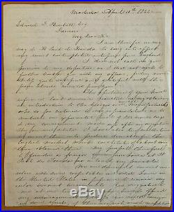 1862 Slave Trader Letter Angola Africa Ship Triangle Trade Slavery Manuscript