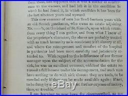 1863 / Journal / Slavery On A Georgian Plantation / Brutal Descriptions