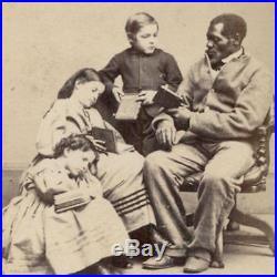 1864 CIVIL WAR WHITE BLACK SLAVE ABOLITION PROPAGANDA Learning is Wealth, PAXON