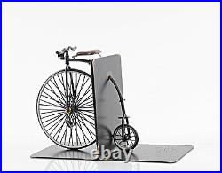 1870 High Wheeler Penny Farthing Bicycle Metal Bookend Model 12 Cycling Decor