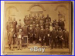 1870's CABINET CARD PHOTO A. M. E. CHURCH EARLIEST KNOWN GROUP RARE BLACK IMAGE