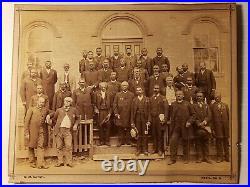 1870's CABINET CARD PHOTO A. M. E. CHURCH EARLIEST KNOWN GROUP RARE BLACK IMAGE