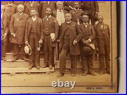 1870's CABINET CARD PHOTO A. M. E. CHURCH EARLIEST KNOWN GROUP RARE BLACK IMAGE