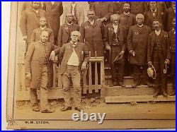 1870's CABINET CARD PHOTO A. M. E. CHURCH EARLIEST KNOWN GROUP RARE BLACK IMAGE