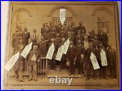 1870's CABINET CARD PHOTO A. M. E. CHURCH EARLIEST KNOWN GROUP RARE BLACK IMAGE