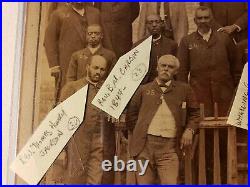 1870's CABINET CARD PHOTO A. M. E. CHURCH EARLIEST KNOWN GROUP RARE BLACK IMAGE