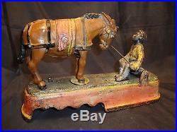 1879 J&E Stevens cast iron I always did spise a mule Mechanical Bank NR $5000