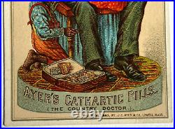 1880S Ayer's Cathartic Pills Trade Card The Country Doctor Black Americana