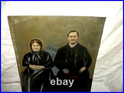 1880s AMERICANA TINTYPE PORTRAIT TINTED OIL PAINT FEDERAL REVIVAL FOLK ART PHOTO