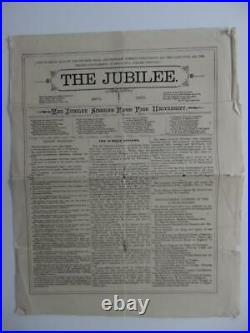 1881 Jubilee Singers of Fisk University Promotional Brochure Slavery Songs ORIG