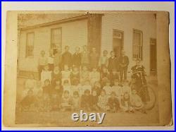 1890's SCHOOL CLASS PHOTOS X 6 VINTAGE GRAMMAR KIDS COUNTRY RURAL CABINET PHOTO