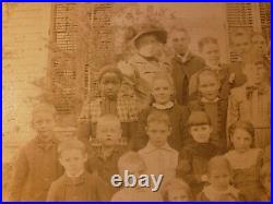 1890's SCHOOL CLASS PHOTOS X 6 VINTAGE GRAMMAR KIDS COUNTRY RURAL CABINET PHOTO